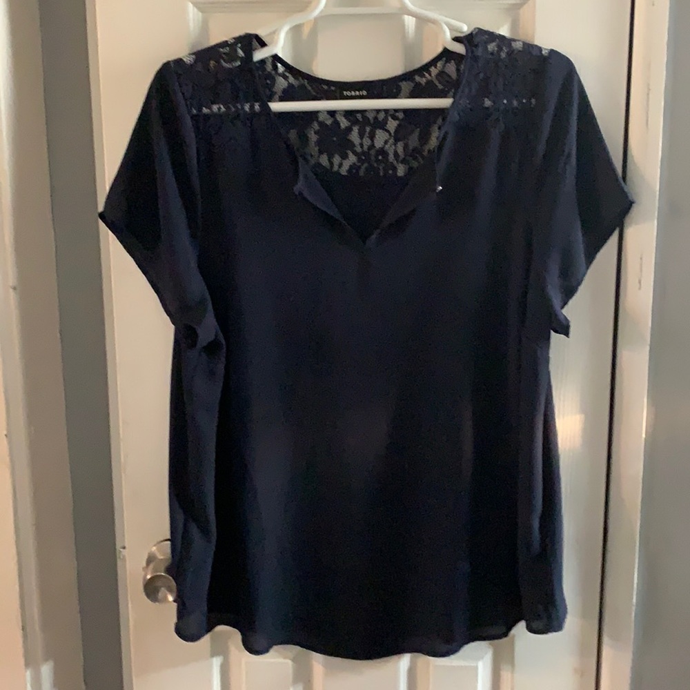 Navy blue blouse